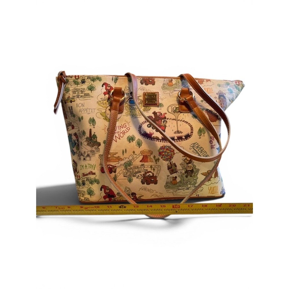 Dooney & Bourke Tote Bag Canvas Shoulder Bag Disney Pixar Multicolor Large NWT